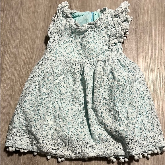 Charming Lace Kids Dress in Light Blue - Picture 1 of 1